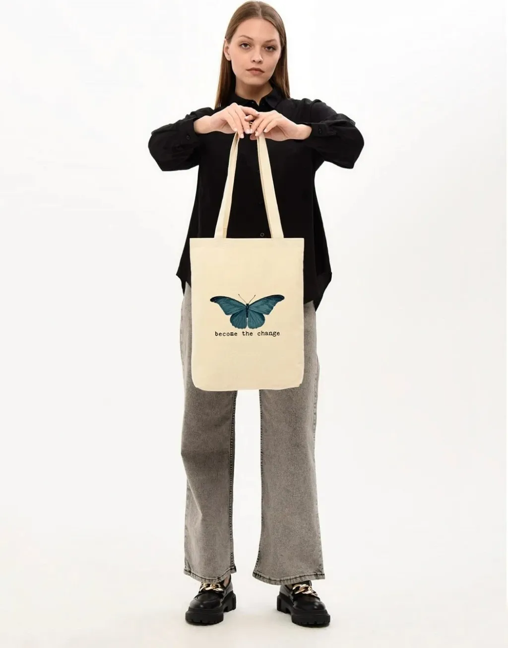 Torbë tote Zoozie Bags, ngjyrë krem, 1094 - 5