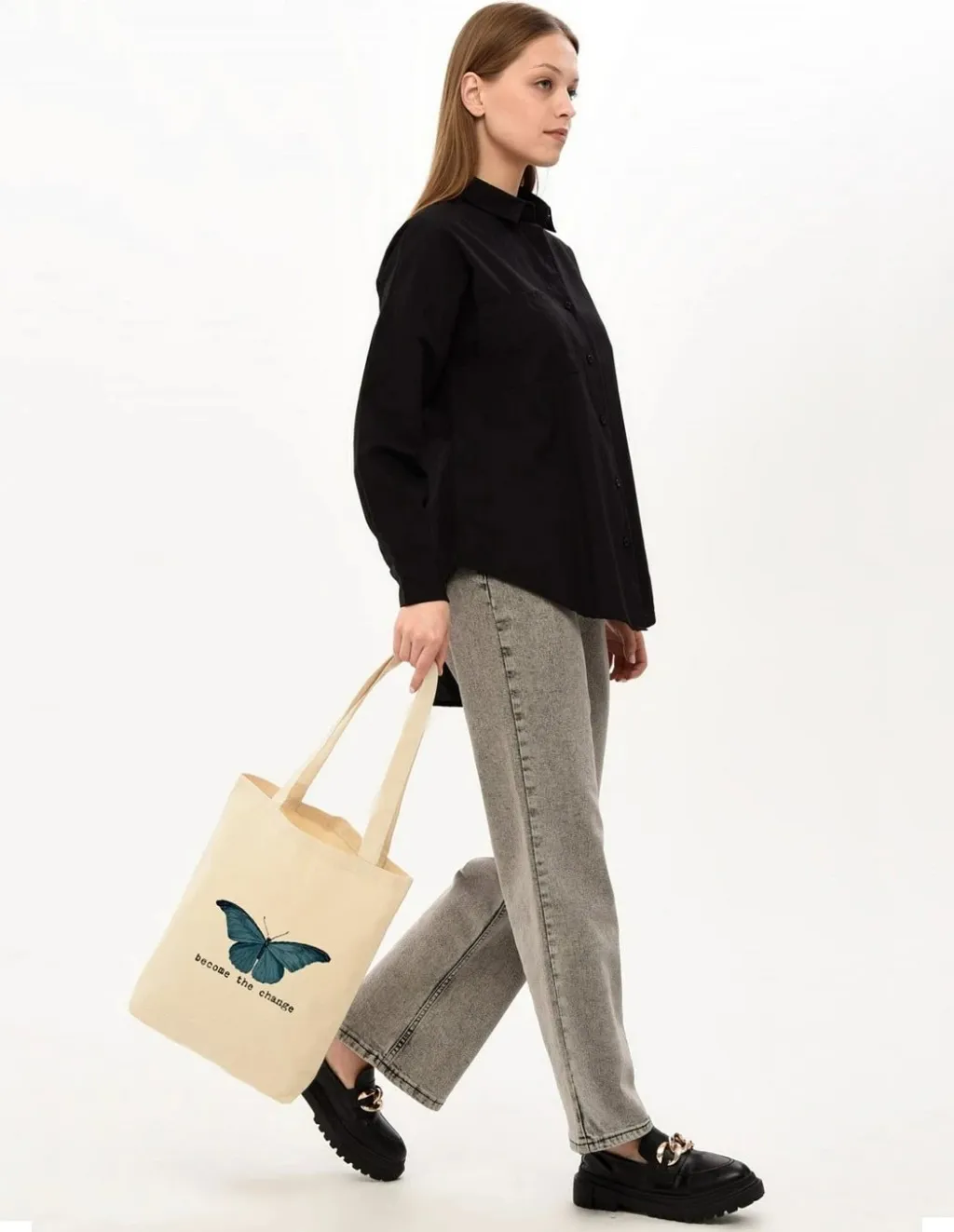 Torbë tote Zoozie Bags, ngjyrë krem, 1094 - 7