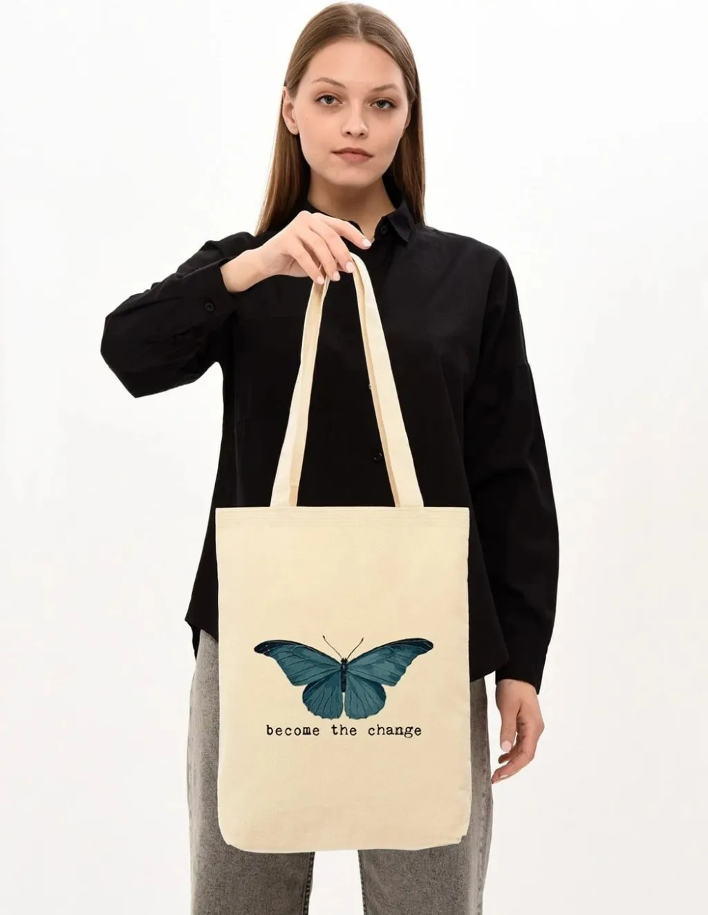 Torbë tote Zoozie Bags, ngjyrë krem, 1094 - 8