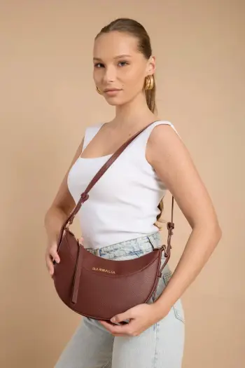 Çantë krahu Zoozie Bags, Santorini, ngjyrë burgundy