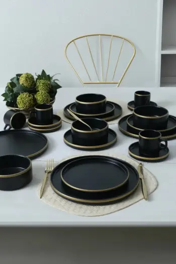 Set darke 20 pjesësh Hermia Concept, X00018939, ngjyrë e zezë mat