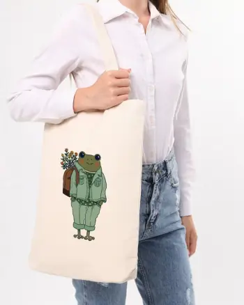 Tote bag Zoozie Bags, krem, 35x40x8cm, model me bretkosë