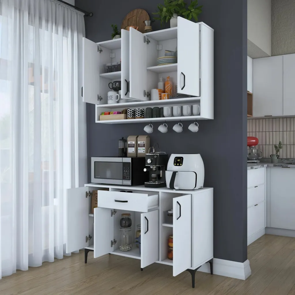 Stendë për kafe, ngjyrë e bardhë, Skye Decor, JE205 - 3824 - 4