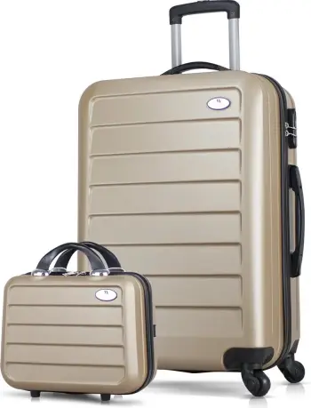 Set valixhesh (2 copë), ngjyrë ari, Zoozie Bags, 8510