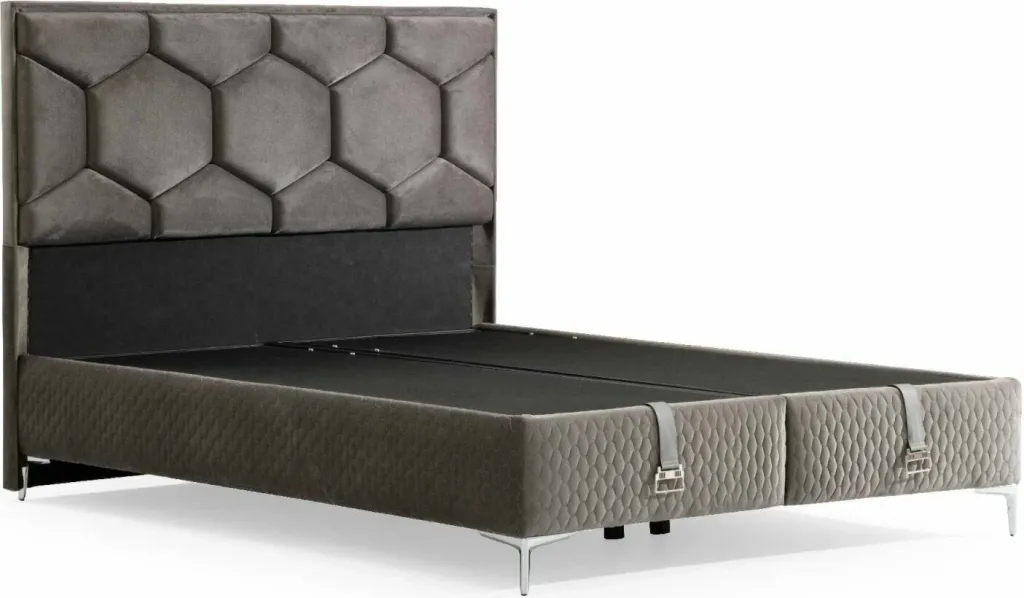 Baze dhe shtrat dopio me taban, Skye Decor, karbon, 150x200, gri - 1
