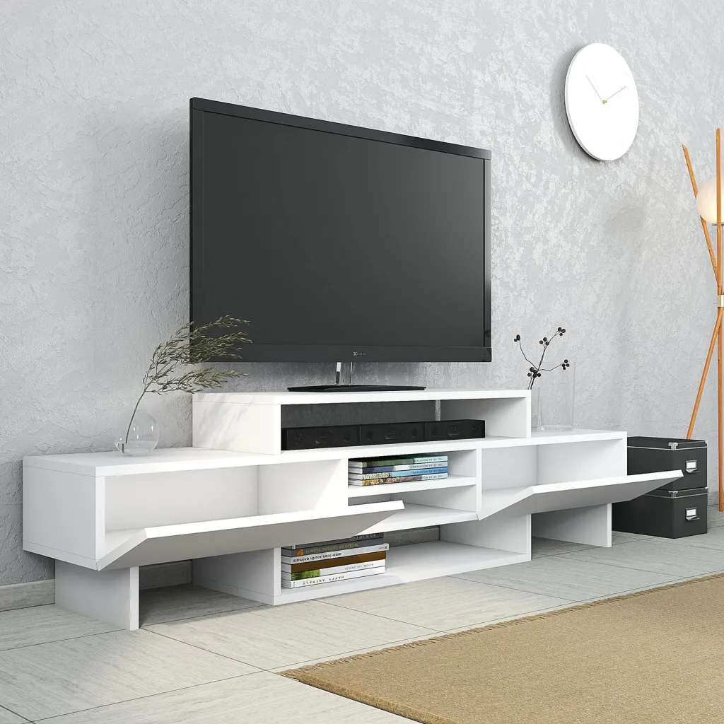 Komodë për TV Skye Decor, e bardhë - 2
