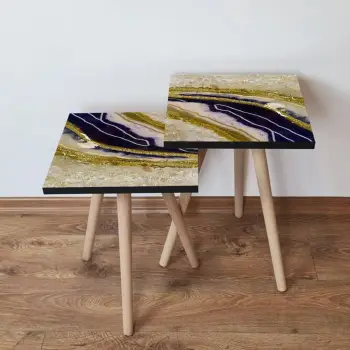 Set tavolinash ndihmëse, shumëngjyrëshe, Skye Decor, 2 copë, 2Shp114