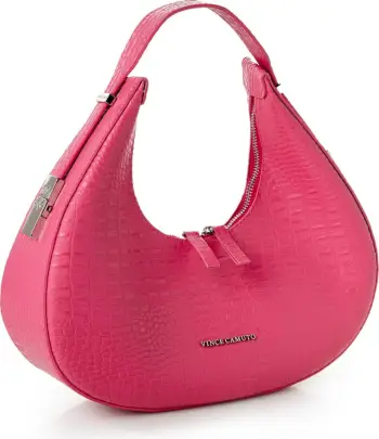 Çantë krahu Vince Camuto, Riviera - Croco Fuchsia