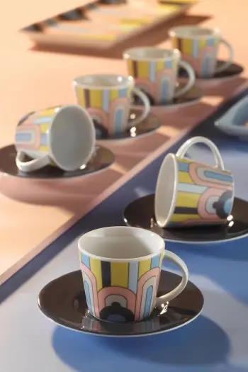 Set filxhanësh për kafe, shumëngjyrësh, Hermia Concept, 12 copë, TL12KT60010876