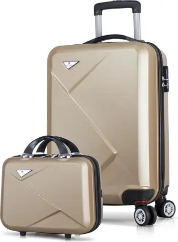 Set valixhesh (2 copë), ngjyrë ari, Zoozie Bags, 8275