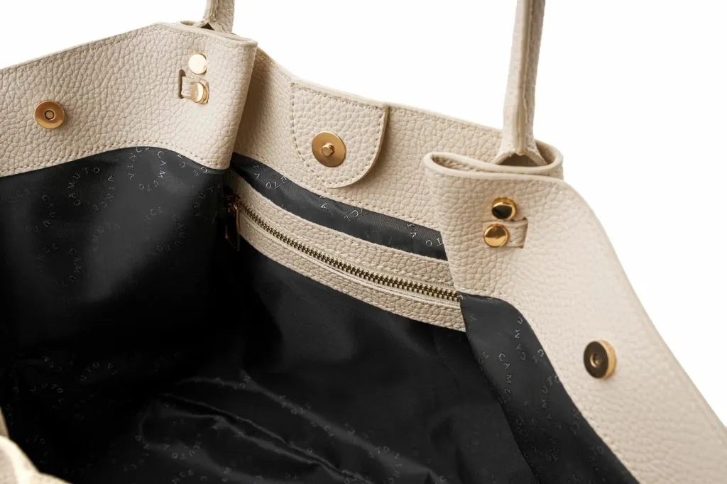 Çantë tote Vince Camuto, Prato, bezhë - 6