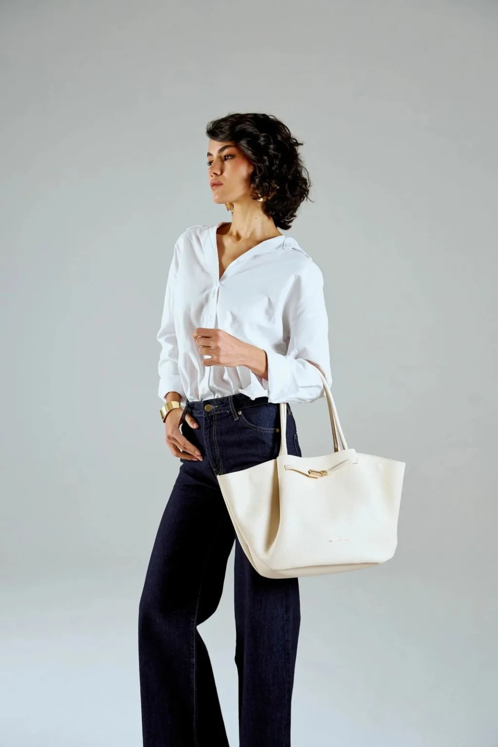 Çantë tote Vince Camuto, Prato, bezhë - 9