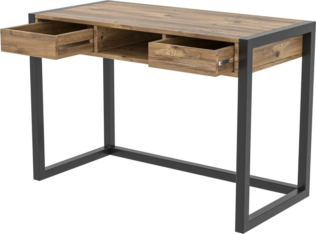 Tavolinë studimi Skye Decor, Ogene, ngjyrë Atlantic Pine dhe e zezë - 6
