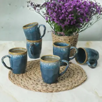 Set filxhanash (6 copë), Hermia Concept, X0001622300000000000000000, ngjyrë kaltër