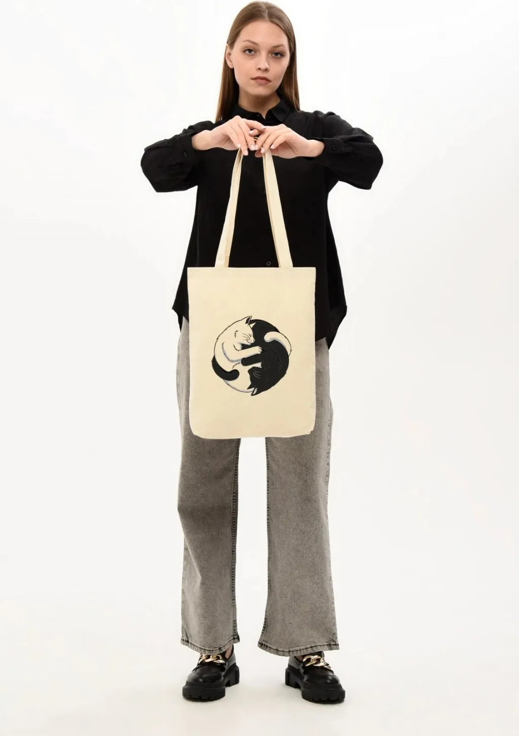 Çantë tote Zoozie Bags, krem, 1227 - 5