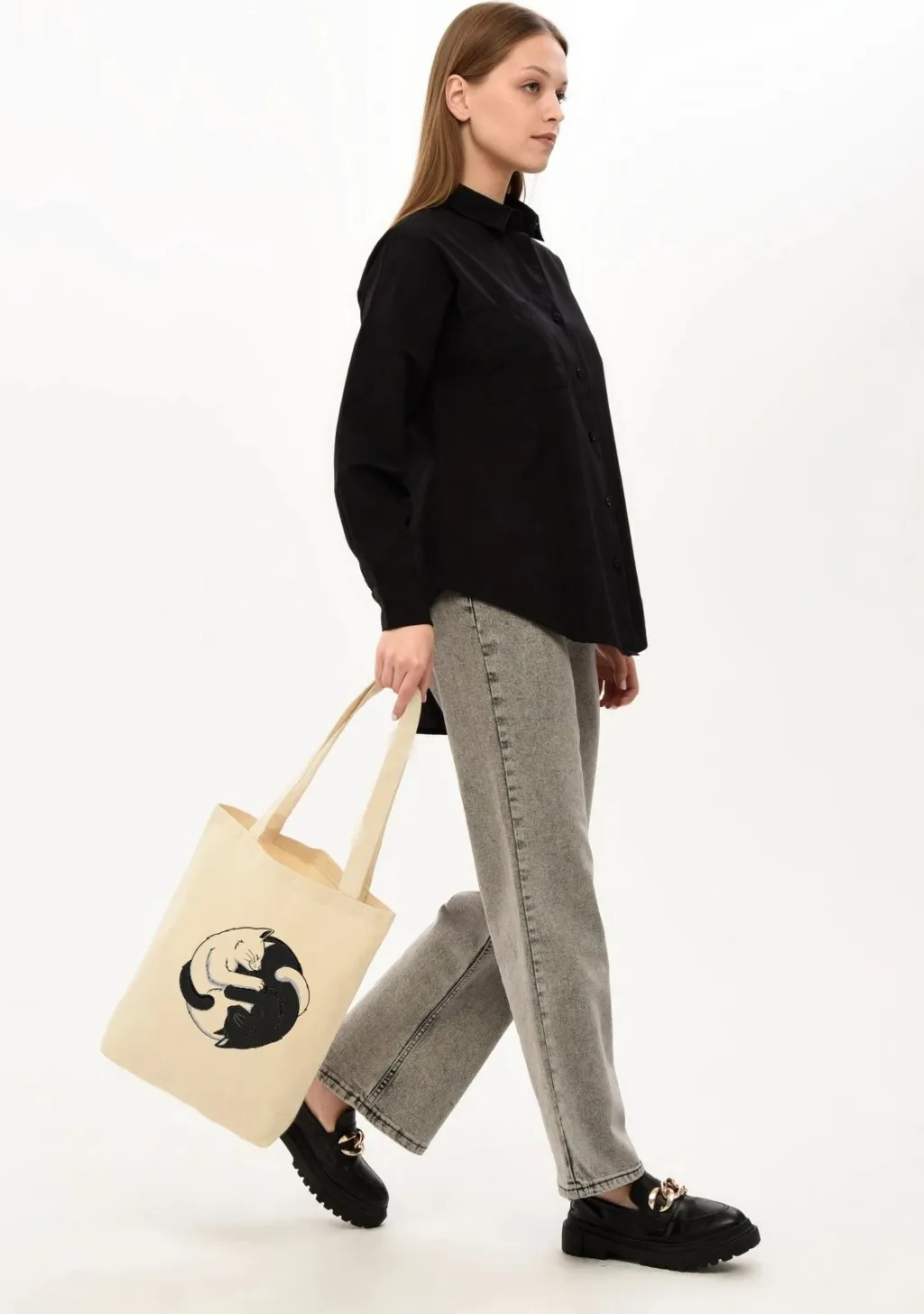 Çantë tote Zoozie Bags, krem, 1227 - 7