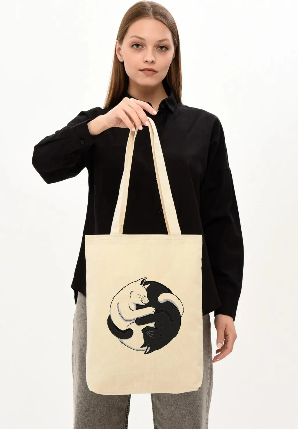 Çantë tote Zoozie Bags, krem, 1227 - 8