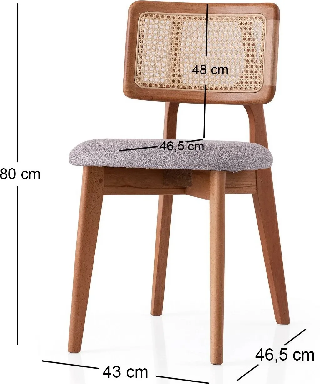 Karrige Skye Decor, ngjyrë lisi dhe gri e çelët, Punto - 4451 - 3