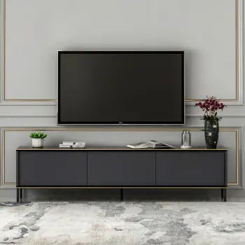 Komodë TV Skye Decor, ngjyrë antracit