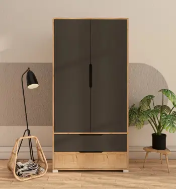 Dollap Skye Decor, ngjyrë lis safir, antracit, 90 cm