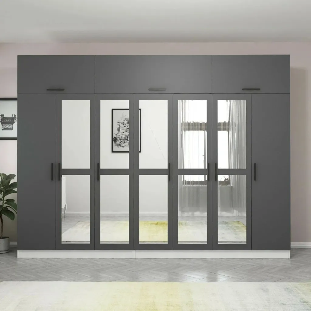 Dollap Skye Decor, anthracite dhe i bardhë, 315x255x52cm, 13 pjesë - 2