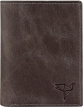 Portofol për burra, lëkurë origjinale, gri, Zoozie Bags, Gomez
