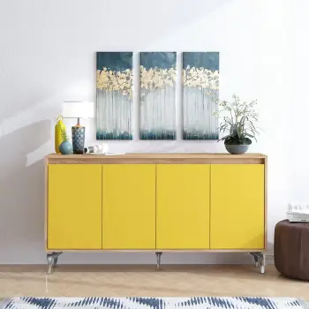 Konsol Skye Decor, ngjyrë lis dhe e verdhë, UTAH