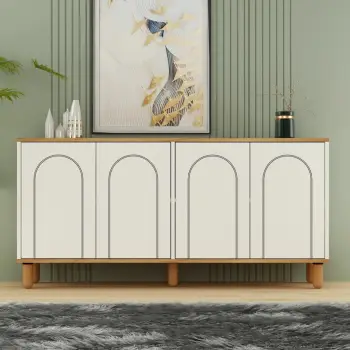 Konsol Skye Decor, Fayron, ngjyrë lis safir dhe e bardhë