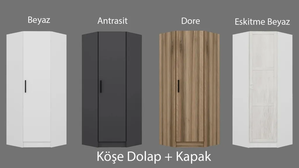 Dollap qoshe, ngjyrë e bardhë, Skye Decor, 210 cm - 1