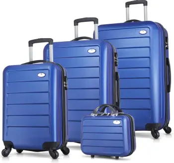 Set valixhesh (4 copë), ngjyrë kaltër, Zoozie Bags, 1536