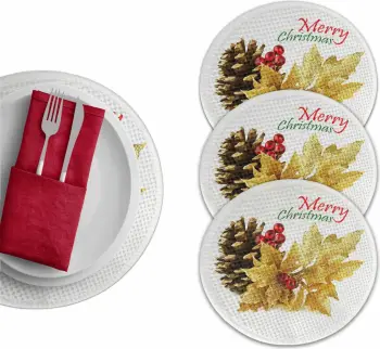 Set 4 copë mbulesa tavoline Hermia Concept, shumëngjyrëshe, 37 cm, 3747Supla