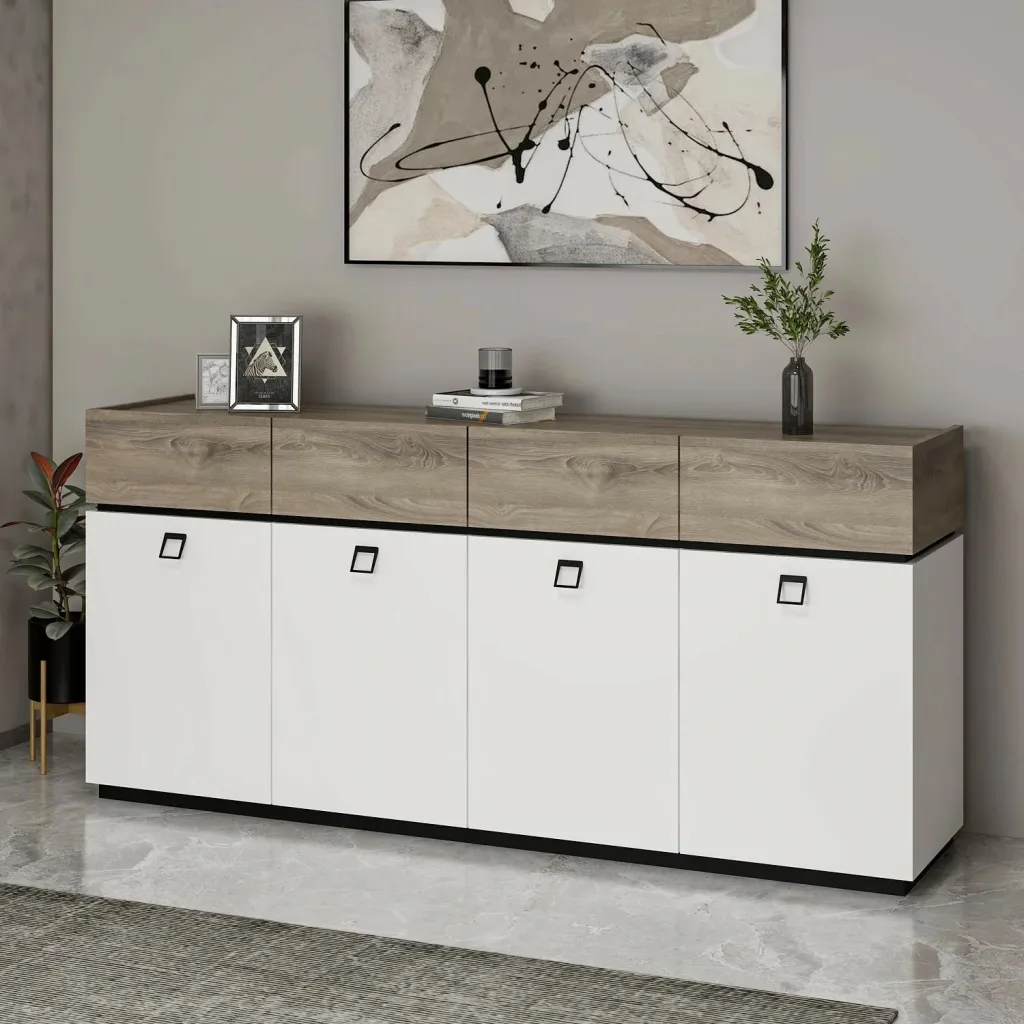Konsol Skye Decor, Zara, e bardhë, e zezë - 2