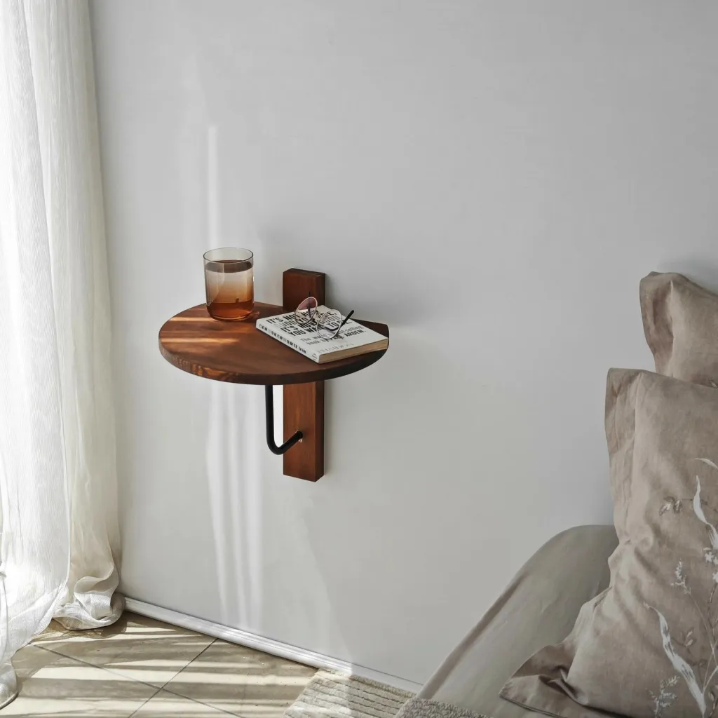 Raft muri Skye Decor, Reve, ngjyrë geshtenjtë, e zezë - 5