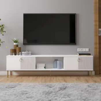 Komodë për TV Skye Decor, ngjyrë e bardhë, Paye
