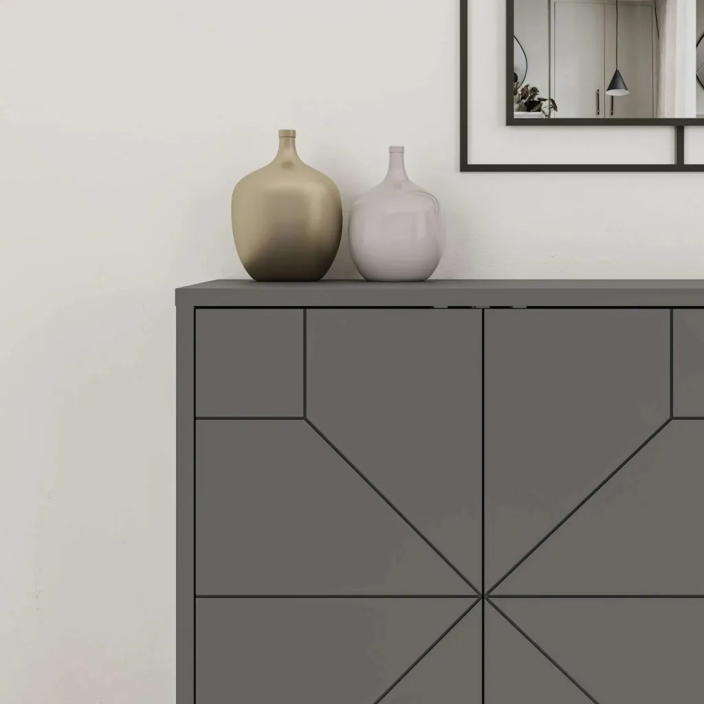 Konsol Skye Decor, ngjyrë antracit, 123x62.4x35cm - 4