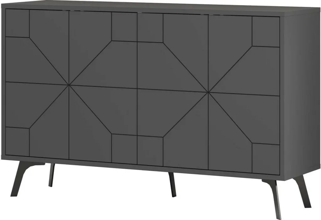 Konsol Skye Decor, ngjyrë antracit, 123x62.4x35cm - 5