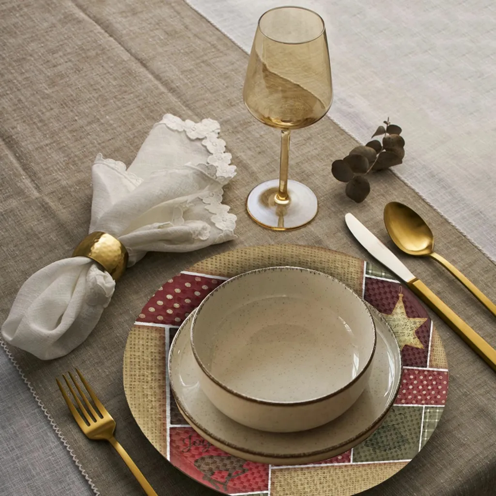 Set nënshtruesish tavoline Hermia Concept, shumëngjyrësh, 4 copë, 37cm - 3