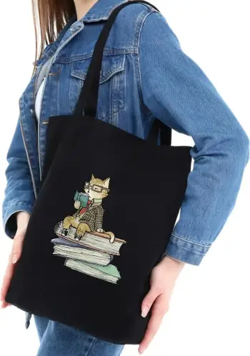 Çantë tote Pauldavis, ngjyrë e zezë, Zoozie Bags, 35x40x8 cm