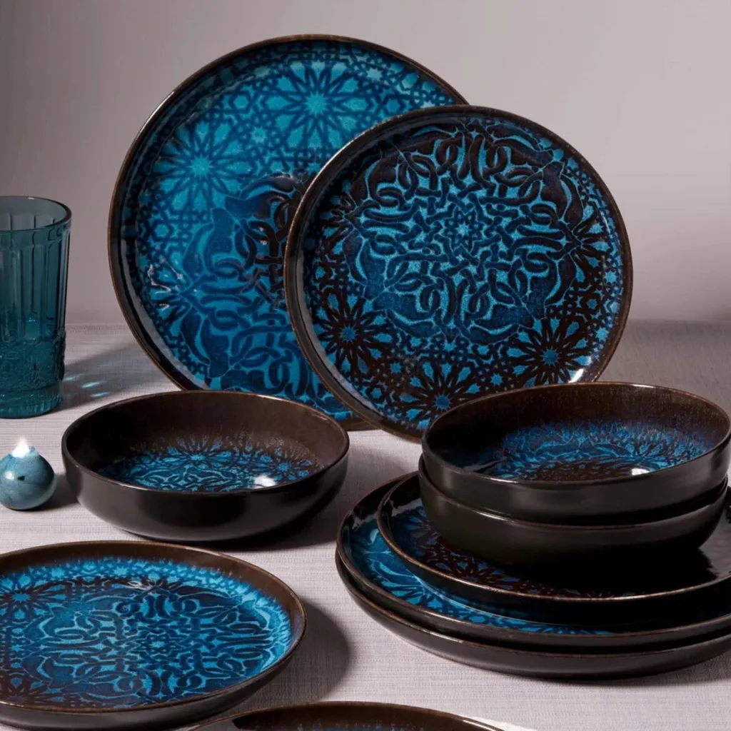 Set pjatash darke 12 copë, Hermia Concept, GBSBLB12Y1VR12132 - 1