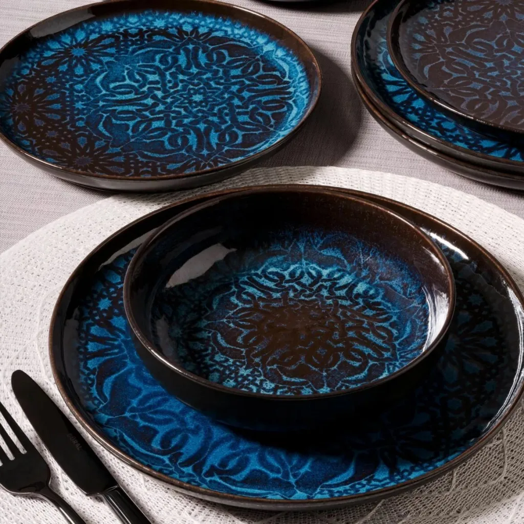 Set pjatash darke 12 copë, Hermia Concept, GBSBLB12Y1VR12132 - 3