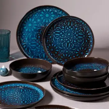 Set pjatash darke 12 copë, Hermia Concept, GBSBLB12Y1VR12132