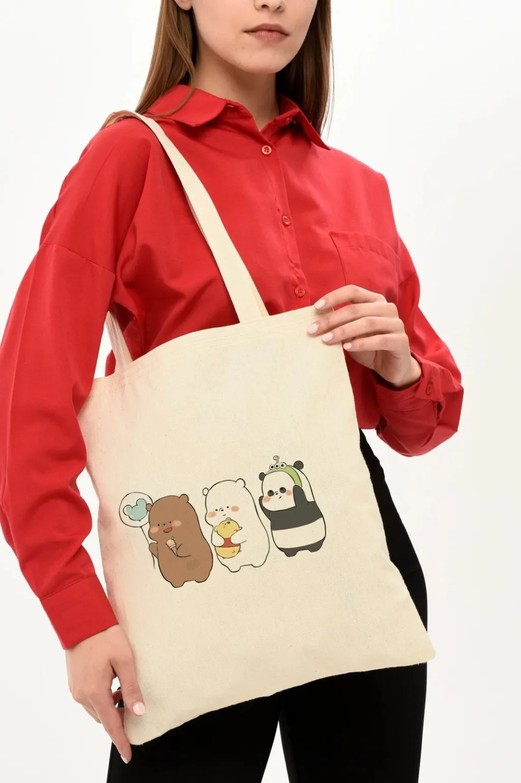 Çantë tote Zoozie Bags, krem, 1021 - 1