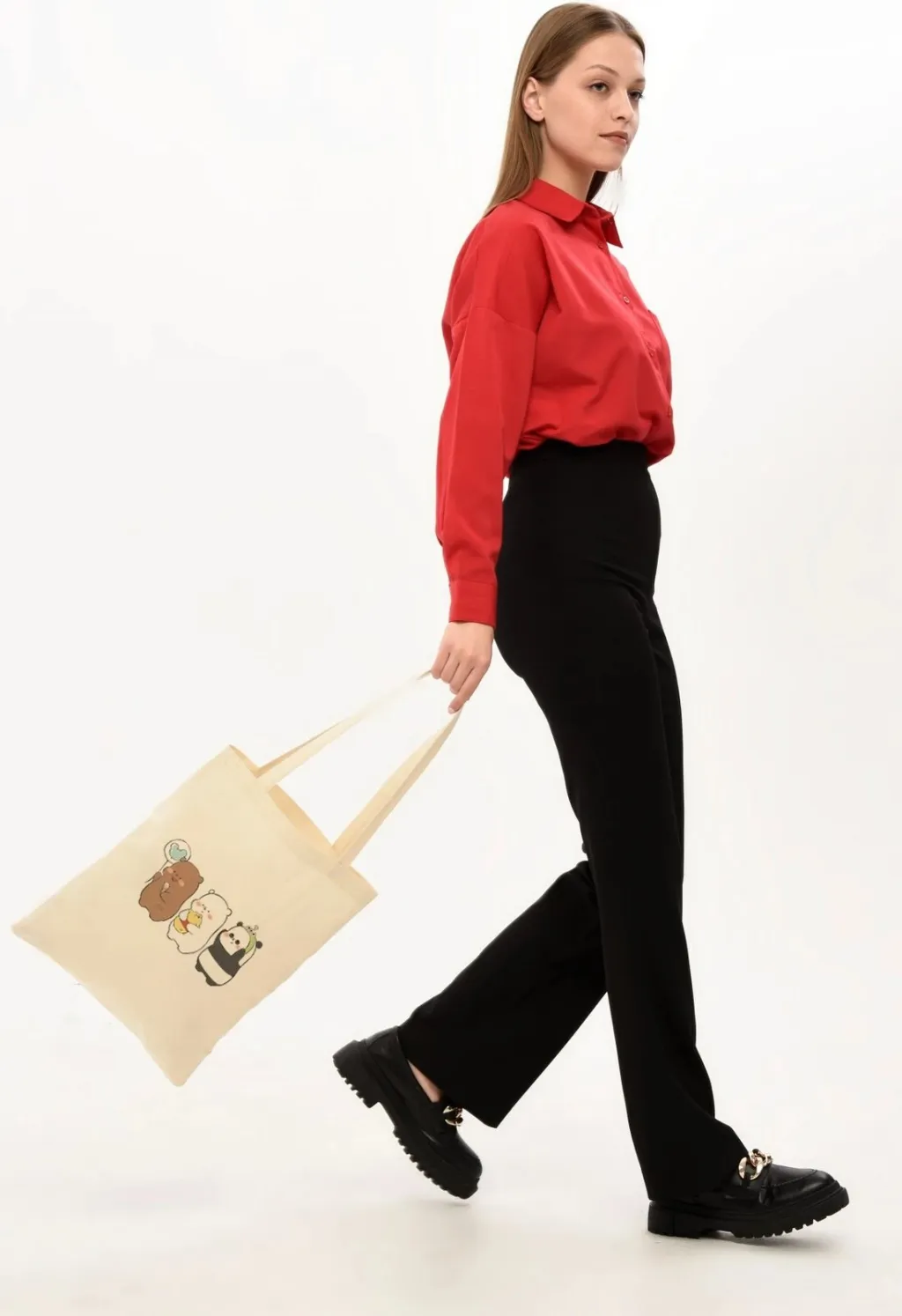Çantë tote Zoozie Bags, krem, 1021 - 2