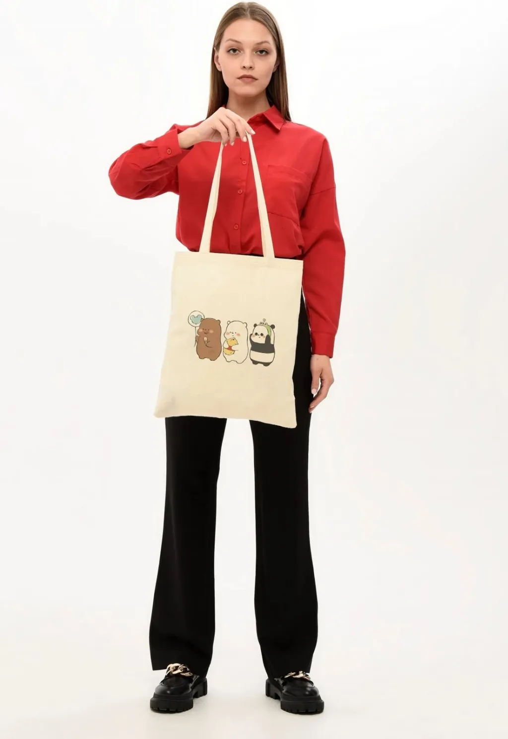 Çantë tote Zoozie Bags, krem, 1021 - 7