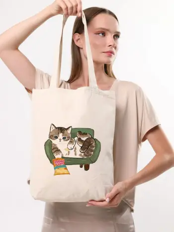 Torbë tote Zoozie Bags, 1616, krem