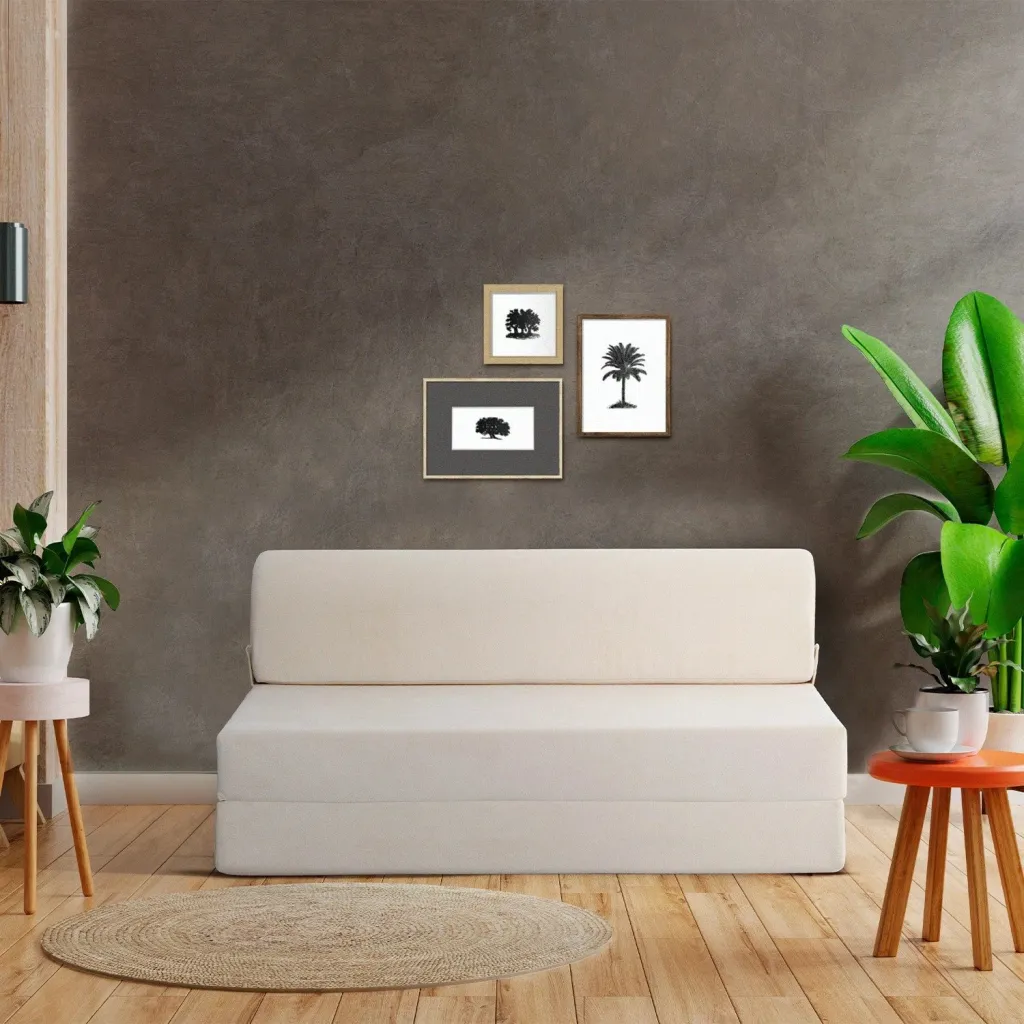 Divan-krevat dy ulëse, kadife bezhë, Atelier del Sofa, Magic - 1