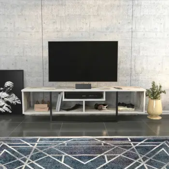 Komodë për TV Skye Decor, Asal 150, e zezë, Ephesus