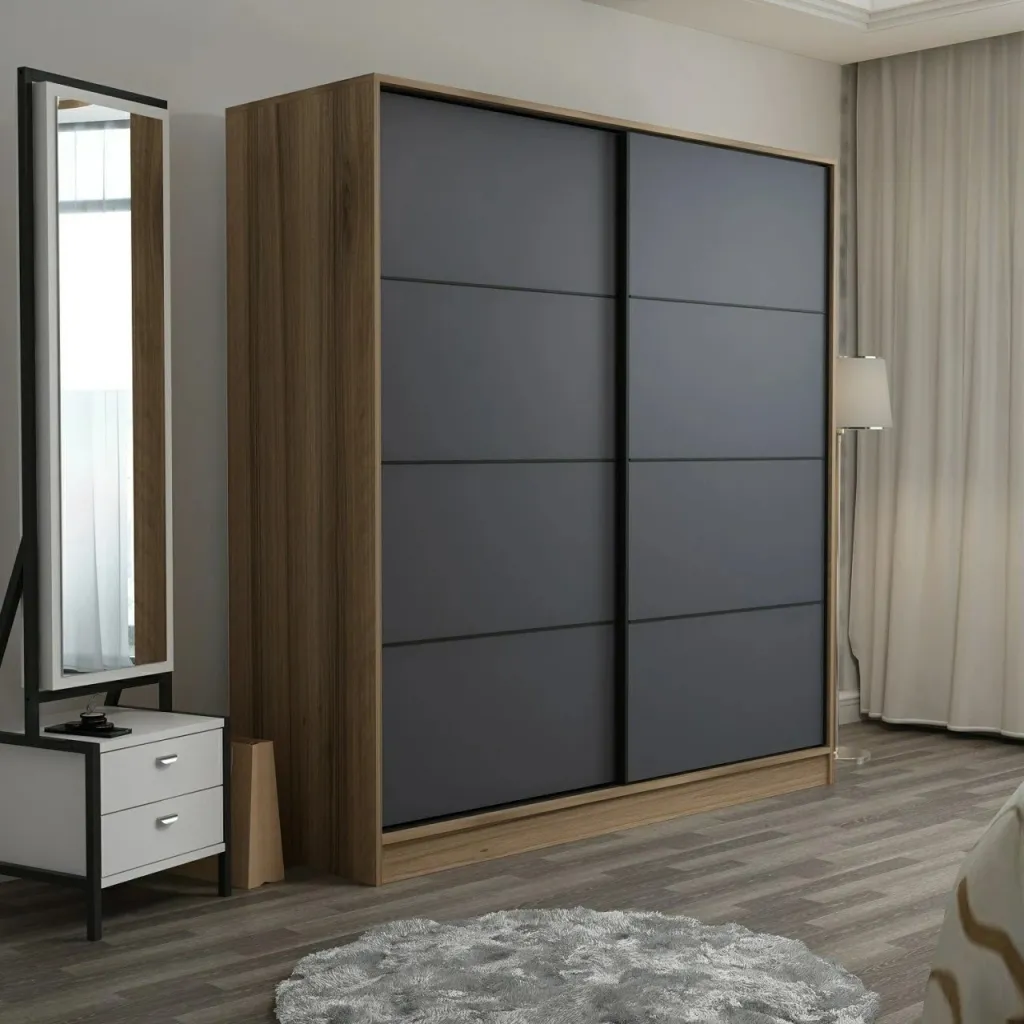 Dollap Skye Decor, ngjyrë dore dhe antracit, 180x190x52cm - 3