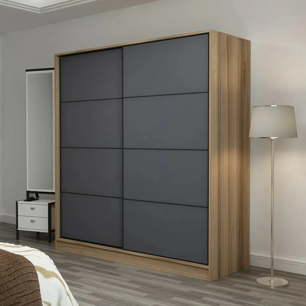 Dollap Skye Decor, ngjyrë dore dhe antracit, 180x190x52cm - 5