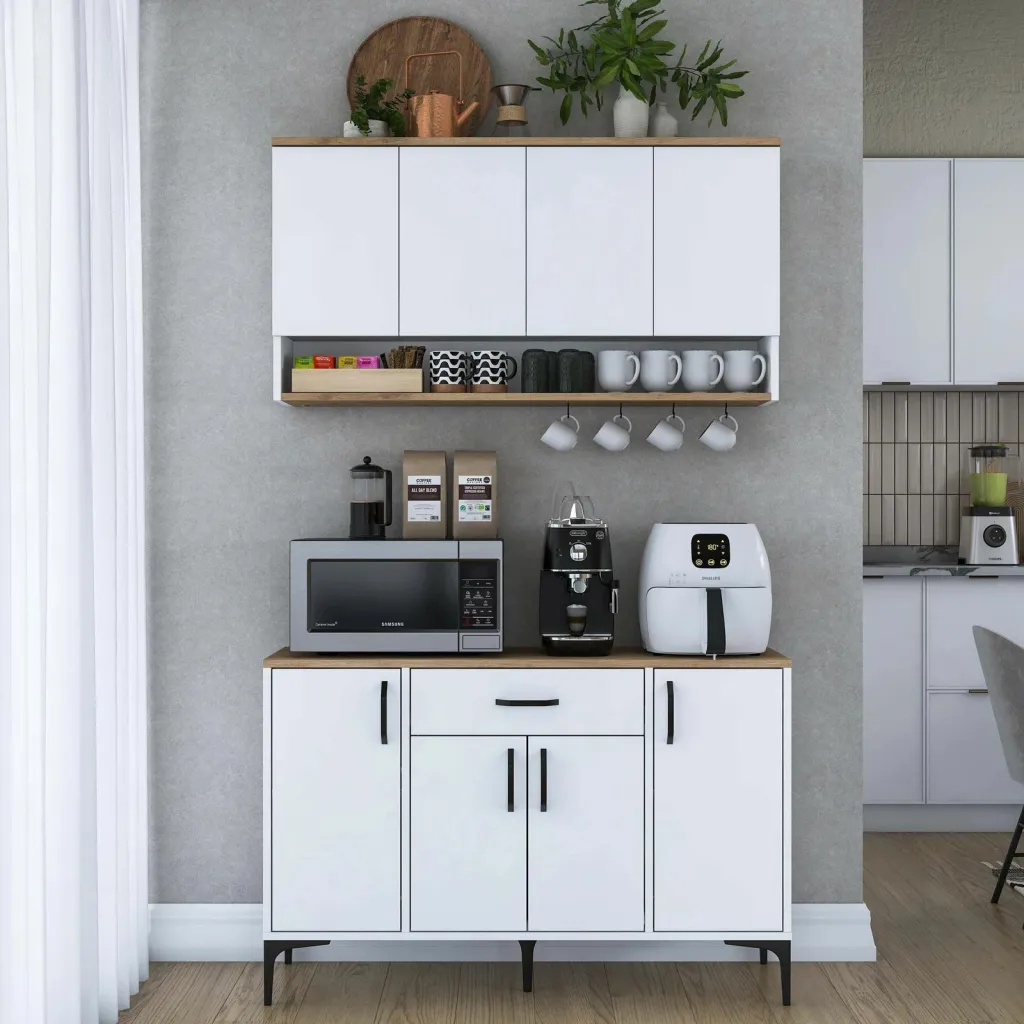 Stendë kafeje Skye Decor, ngjyrë arr dhe e bardhë, JE203 - 3822 - 2